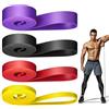 WuGU Bande Elastici Fitness, 4 Pezzi Loop Bands, Banda Elastica di Resistenza per Pull-Up, Resistente Fitness per Stretching, Allenamenti di Resistenza, Potenziamento Muscolare