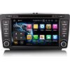 Erisin 8 pollici Android 11.0 2 Din Autoradio Multimedia per Skoda Octavia Yeti Radio con Navigatore GPS Bluetooth Wifi DAB+ RDS TPMS DSP CarPlay integrato 【8 core, 4 GB di RAM + 64 GB di ROM】