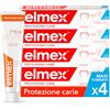 Elmex - Dentifricio Anticarie 4x75ml (Consegna in 48 Ore), Protezione contro la Carie, Protezione di Denti e Smalto, Formula Anticarie Avanzata