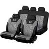 LXURY Auto Set Coprisedili per Opel Vauxhall Karl/Karl Rocks 2015-2023, Tutte Stagioni Protezione per Sedili Coprisedile Universali Traspirante Interno Accessori,B/Gray