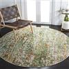 Safavieh Tappeto Contemporaneo per Soggiorno, Sala da pranzo, Camera da letto - Madison Collection, A Pelo Corto, Verde e turchese, 122 X 122 cm