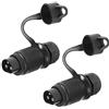 AGRISHOP 2 pezzo Spina 3 Poli Trattore 12v,DIN 9680,CE ROHS,Impermeabile, Spina 3 Poli Femmina per Rimorchio Macchine Agricole, Spina 3 poli per camion Carovana Barca RVAutomobili