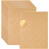 NQEUEPN 20 Fogli 5,1 cm Etichette Adesive Kraft Rotonde, Etichette Rotonde Carta Kraft Adesive Scrivibili a Getto d'Inchiostro Stampabili Adesivi Marroni Vuoti Etichetta Adesiva per Stampante