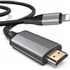 idoove Adattatore Lightning a HDMI 2.0m per iPhone 14/13/12 & YouTube su TV - Risoluzione HD 1080P (iOS 18/17 - Non Compatibile con iPhone 16/15/Netflix)
