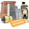 kW&HP KIT TAGLIANDO 4 FILTRI + 5LT OLIO MOTORE TOTAL_5W30 COMPATIBILE CON BIPPER 1.3 HDI 75