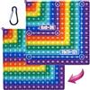 Zamety Popit Fidget Toys, Push and Pop Bubble Sensory, Poppit Moltiplicazione e Addizione, Giocattoli Educativi A Doppio Lato, Giocattoli Ansiogeni per Bambini Adulti, 20 x 20 cm