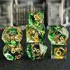 Elifel Dadi Set D&D Particolari 7 Pezzi Signore degli Anelli Dadi da Gioco Resina DnD Dice con Bordi Affilati Lancia Dadi per Dungeons and Dragons Pathfinder RPG Magic the Gathering con Confezione Regalo