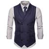 YOUTHUP Gilet da Uomo Slim Fit A Pois Matrimonio Panciotto Doppiopetto Risvolto a Scialle Gilets