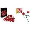 LEGO Icons Bouquet di Rose, Set di Fiori Finti da Costruire, Hobby Creativi per Adulti & Creator Rose Set di Fiori Finti Compatibile con Bouquet di Fiori Artificiali