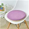 FANSU Cuscino per Seduta in Memory Foam Comfort, Impermeabile Cuscini per Sedie da Rotondo Cuscino per Sedia Rotondo Elastico Cuscini Rotondi per Sedili Lavabili (45cm,Viola Chiaro)
