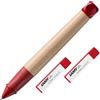 Lamy Abc Set di matite per bambini 110 in legno d'acero e impugnatura antiscivolo in rosso, cappuccio e cubo in plastica e set da 6 mine infrangibili M 44, 1,4 mm B