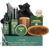 CUSMAY 9 in 1 Kit per La Cura della Barba - Completo con Olio, Balsamo, Shampoo, Spazzola, Pettine, Forbici, Borsa di Stoccaggio, Perfetto Regali per Uomo