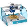 sainsmart Genmitsu 3018-PROVer V2 - Router CNC con struttura in alluminio per principianti, mini kit di fresatura con sonda Z, finecorsa, E-Stop, ideale per legno, acrilico, MDF, plastica, PVC