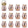 NUPTIO Rosa Tea Light Holders: Portacandele Appesi Set di 12 lanterne per Candele da Giardino in Vetro di Mercurio Piccolo Pacchetto per Natale Matrimonio Centrotavola per Tavoli