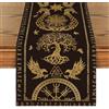 Artoid Mode - Runner da tavolo, fantasia con albero della vita vichingo, corvo ed elmo del timore riverenziale, decorazione da tavola, per interni, feste e festività, 40 x 140 cm, colore: oro