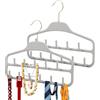 Cozlly Portacinture, 2 pezzi Appendino Cravatte, Pratico Portacravatte da Armadio, Appendino con 11 Ganci Gruccia Portacravatte Porta Cinture Gruccia Porta Cinture, ideale per Cravatte e Cinture, Grigio