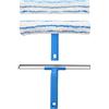 Mitclear Combo Per la Pulizia delle Finestre(30cm), Tergivetro in Silicone + Lavavetri in Microfibra, Lavavetri Professionale per Bagno, Doccia, Auto, Vetro, Specchio