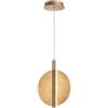 Ondaluce Lampada a sospensione LED JUIS in vetro texturizzato AMBRA Piccolo 30 cm