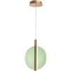 Ondaluce Lampada a sospensione LED JUIS in vetro texturizzato VERDE Piccolo 30 cm