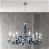 Ondaluce Lampadario a sospensione 1306 in vetro soffiato lavorato a mano 8 luci D84 cm OTTANIO