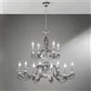 Ondaluce Lampadario a sospensione D93 cm 1306 in vetro soffiato lavorato a mano 8+4 luci FUME