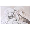 LIBEROSHOPPING Quadro in tela 50x100 cm tema Sacra Famiglia con particolari a rilievo