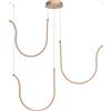 Ondaluce Lampada a sospensione ARQUA 3 Luci in metallo verniciato 106 cm ORO