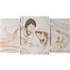 LIBEROSHOPPING Quadro TRIS moderno su tela 65x146 cm telaio in legno tema Sacra Famiglia