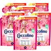 Coccolino 6x Coccolino Intense Care Ammorbidente Concentrato Profumo di Fiori di Tiarè e Frutti Rossi 144 Lavaggi Totali - 6 Flaconi da 600 ml Ognuno