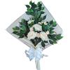 DRW Bouquet di fiori per cimitero Bouquet Fiori artificiali con vaso per mettere in vaso 78x63x20 cm (Peonias te)