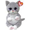 Ty PELUCHE BEANIE BELLIES Morgan cm 30 Gatto grigio, gli Animaletti di Peluche con il Pancino Morbido Originali, T43203