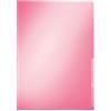 LEITZ Buste L con Saldature ai Bordi in PVC Cristal Foto A4 - Rosso, 100 Pezzi , 41000225
