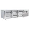 Tavolo Refrigerato 6 Cassetti Profondità 70 cm con Altezza Ribassata 65 cm, -2°/+8°C, in Acciaio Inox AISI 304