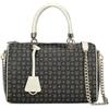 Pollini borsa bauletto pollini tapiro TE8411PP02Q1100C nero+vit avorio