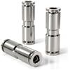 Bwintech 3 Pcs 8 mm dritto spingere in collegare raccordo pneumatico, 2 vie in ottone nichelato Quick Release PU linea d'aria adattatore