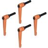 QUARKZMAN 4pz Regolabile Serraggio Leva Maniglie M10 x 30mm Maschio Filettatura Bullone Manopole Girevole Vite blockggio Rapido Rilascio Cricchetto Pulsante Maniglia, Arancione