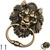 PXRLMYF Testa di Leone Battente,Design Elegante Battente Porta Leone con Viti,Bronzo Antico Batacchio Porte Lions per Cancello Portico Principale Accessori