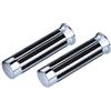 AMAS Coppia Manopole Amas Jk Metal In Metallo Cromate Con Inserti In Gomma
