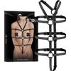 Fetish Submissive Bondage Adjustable Harness Torso & Arms Black