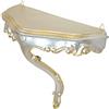 LIGUORO SHOP Mensola In Stile Barocco Veneziano Console Finto Vintage Shabby Chic cm 23 x 18 x 10 (Argento/Oro)