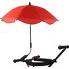 JUOPZKENN Ombrellone universale per passeggino, protezione UV, con morsetto, 360 gradi, per sedie da spiaggia, impermeabile, portatile, per passeggini, golf, carrelli e sedie a rotelle (rosso)