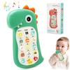 JoyPlus Telefono Giocattolo per Bambini, Cellulare Giocattolo per Neonato, Dinosauro Cellulare per Neonato,Giocattoli Musicale Telefono per Bambini,Giocattoli Educativi Regalo per Bambini 6 12 18 Mesi