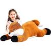 IKASA Volpe Peluche Gigante Giocattolo Morbido - Animali di Peluche Grande Giganti Enormi Teneri Jumbo Enorme Morbidosi Bellissimi Animale Grasso - Regali per Bambini Ragazze (78cm, Rosso)