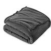FARFALLAROSSA Coperta Plaid Pile, Coperta Matrimoniale 230 x 270 cm Flanella, Coperta Divano Super Grande Caldo Morbida - Grigio Scuro