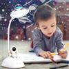 WLHBF Lampada da scrivania per bambini, LED astronauta, lampada da tavolo portatile, lampada da lettura con proiezione e portamatite, lampada da scrivania dimmerabile, lampada ricaricabile per