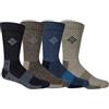 Columbia Men's 4 Pack Mid-Calf Check Crew Socks, Black, Size 6-12