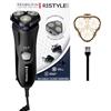 Remington Rasoio Elettrico Barba R3 Style Series Rotary Shaver, Rasoio Elettrico a Testine Rotanti, Lame Flessibioli a Doppia Traccia, Styler per Barba, R3002