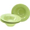 Creatable, 21671 Serie Gourmet Set di 4 piatti da pasta, in porcellana, lavabili in lavastoviglie e adatti al microonde, Made in Europe