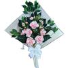DRW Bouquet di fiori per cimitero bouquet di fiori artificiali per mettere in vaso vaso vaso o sopra sepoltura 73x63x20 cm (Magnolias Rose)