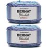 Bernat Blanket Ombre Shaded Blue Ombre - 2 confezioni da 300 g/10,5 oz - Poliestere - 6 Super Bulky - 200 metri - Per lavori a maglia, uncinetto e artigianato, filato di ciniglia grosso